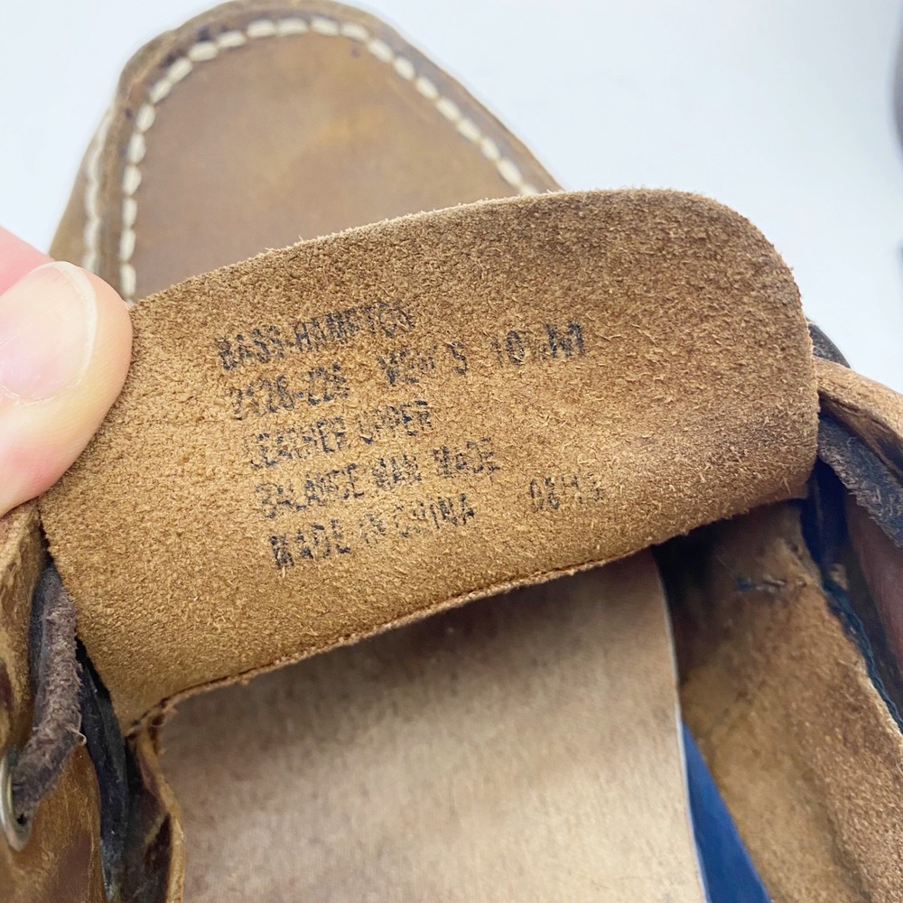 G.H. Bass Hampton Leather Lace Up Boat Shoes Mens 10.5M Brown - Picture 7 of 9